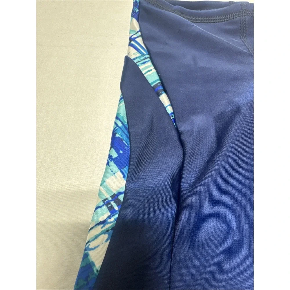 Speedo Racing Youth Blue Swim Shorts Jammer Drawstring Sz 22 ages 4-5